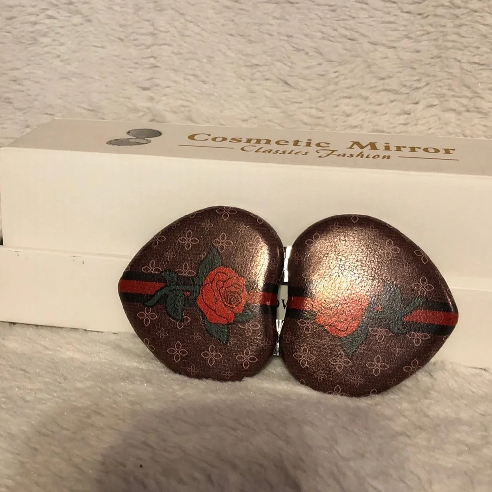 Floral Patterned Cosmetic Mirror (pick a color) - Picture 3 of 10